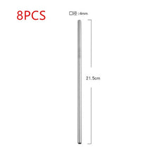 1/4/8Pcs Color gold stainless steel Drinking Straw Reusable High Quality 304 Stainless Steel Metal Straw