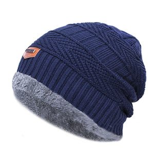 2018 Men Beanies Knit Hat Winter Cap For Man knitted Cap Boys Thicken Hedging Cap Balaclava Skullies Fashion Warm knit Beanie