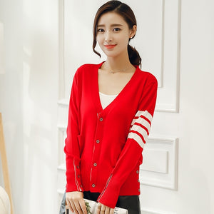 2018 New Spring Fashion Sweater  Lovers Clothing Couples Matching Cardigan Sweater Slim V-neck Sweater Cardigan