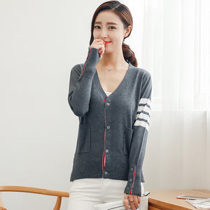 2018 New Spring Fashion Sweater  Lovers Clothing Couples Matching Cardigan Sweater Slim V-neck Sweater Cardigan