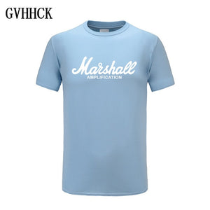 2018 nueva camiseta de Marshall Logo Amps amplificación guitarra Hero Hard Rock Café música Muse Tops camisetas para hombres camisetas de moda