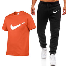 2019 verano nueva camiseta de Hombre Trajes casuales gimnasio ropa de hombre conjuntos de Tops + Pantalones Hombre sudadera hombres conjunto de camisetas de marca