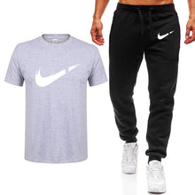 2019 verano nueva camiseta de Hombre Trajes casuales gimnasio ropa de hombre conjuntos de Tops + Pantalones Hombre sudadera hombres conjunto de camisetas de marca