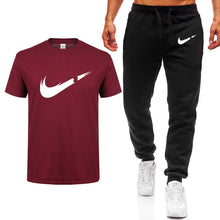 2019 verano nueva camiseta de Hombre Trajes casuales gimnasio ropa de hombre conjuntos de Tops + Pantalones Hombre sudadera hombres conjunto de camisetas de marca