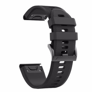 26mm Width Watchbands for Garmin Fenix 5X/3/3HR Sport Silicone Band with Easy Fit Silicone Band for Garmin Fenix Watch Band