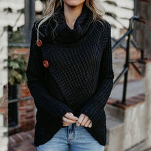 Autumn Winter Women Casual Warm Sweater Long Sleeve Irregular Sweater Female Turtleneck Knitted Sweaters