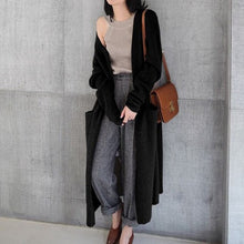 Autumn Women Long Sleeve Knitted Sweater Cardigans Spring Female Solid Long Top Ladies Casual Loose Knitwear Coat Pull Femme