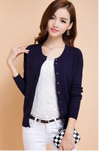 BELIARST Women New Autumn And Winter Female Pure Cashmere Sweater Knitted Cardigan Jacket Retro Twisted Flower Long Sleeve