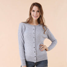 BELIARST Women New Autumn And Winter Female Pure Cashmere Sweater Knitted Cardigan Jacket Retro Twisted Flower Long Sleeve