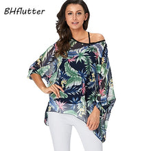 BHflutter Women Blouses Plus Size 2019 New Style Batwing Casual Summer Blouse Shirt Woman Boho Chiffon Shirts Tops Chemise Femme
