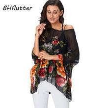 BHflutter Women Blouses Plus Size 2019 New Style Batwing Casual Summer Blouse Shirt Woman Boho Chiffon Shirts Tops Chemise Femme