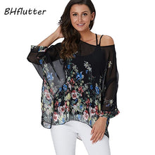 BHflutter Women Blouses Plus Size 2019 New Style Batwing Casual Summer Blouse Shirt Woman Boho Chiffon Shirts Tops Chemise Femme