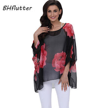 BHflutter Women Blouses Plus Size 2019 New Style Batwing Casual Summer Blouse Shirt Woman Boho Chiffon Shirts Tops Chemise Femme