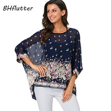 BHflutter Women Blouses Plus Size 2019 New Style Batwing Casual Summer Blouse Shirt Woman Boho Chiffon Shirts Tops Chemise Femme