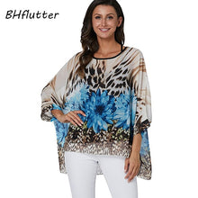 BHflutter Women Blouses Plus Size 2019 New Style Batwing Casual Summer Blouse Shirt Woman Boho Chiffon Shirts Tops Chemise Femme