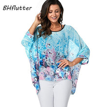 BHflutter Women Blouses Plus Size 2019 New Style Batwing Casual Summer Blouse Shirt Woman Boho Chiffon Shirts Tops Chemise Femme
