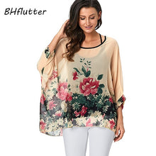 BHflutter Women Blouses Plus Size 2019 New Style Batwing Casual Summer Blouse Shirt Woman Boho Chiffon Shirts Tops Chemise Femme