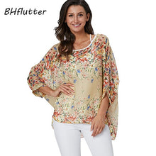 BHflutter Women Blouses Plus Size 2019 New Style Batwing Casual Summer Blouse Shirt Woman Boho Chiffon Shirts Tops Chemise Femme
