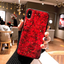 Bling Glitter Marble Phone Case For iPhone X XS Max XR Luxury Gold Foil Silicon Back Cover For iPhone 7 8 6 S 6S Plus Case Coque