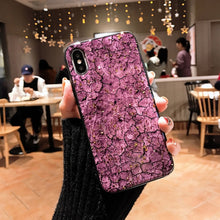 Bling Glitter Marble Phone Case For iPhone X XS Max XR Luxury Gold Foil Silicon Back Cover For iPhone 7 8 6 S 6S Plus Case Coque