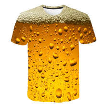 Camiseta con estampado de cerveza 3D camiseta con letras de tiempo para hombres y mujeres divertida novedad Camiseta de manga corta Tops ropa Unisex