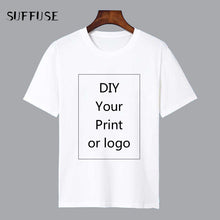 Camiseta con estampado personalizado para hombre DIY tu foto o Logo blanco Top camiseta para hombre talla S-3XL proceso de transferencia de calor Modal