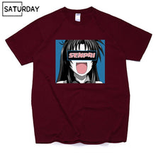 Camiseta de algodón con estampado negro para hombre, camiseta de Manga larga, Camiseta de algodón, camiseta Unisex Harajuku