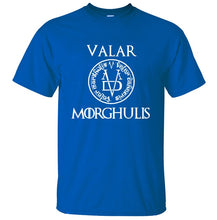Camiseta de verano 2019 hombres Valar Morghulis todos los hombres deben morir Valyrian Juego de tronos camisetas Casual 100% algodón hombres tops camisetas