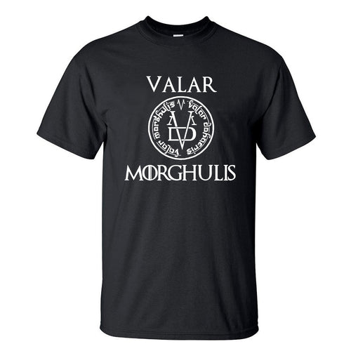 Camiseta de verano 2019 hombres Valar Morghulis todos los hombres deben morir Valyrian Juego de tronos camisetas Casual 100% algodón hombres tops camisetas