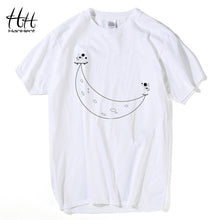 Camisetas divertidas HanHent hombres verano moda Luna impresión camiseta Casual manga corta cuello redondo Camiseta algodón Top camisetas Dropshipping 2018