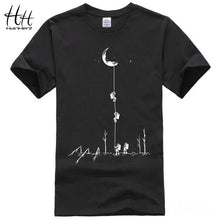 Camisetas divertidas HanHent hombres verano moda Luna impresión camiseta Casual manga corta cuello redondo Camiseta algodón Top camisetas Dropshipping 2018