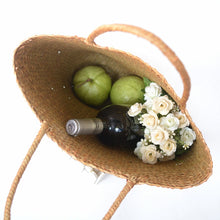 Casual straw bag big tote natural wicker bags women large capacity beach braided handbag for garden handmade woven rattan bags