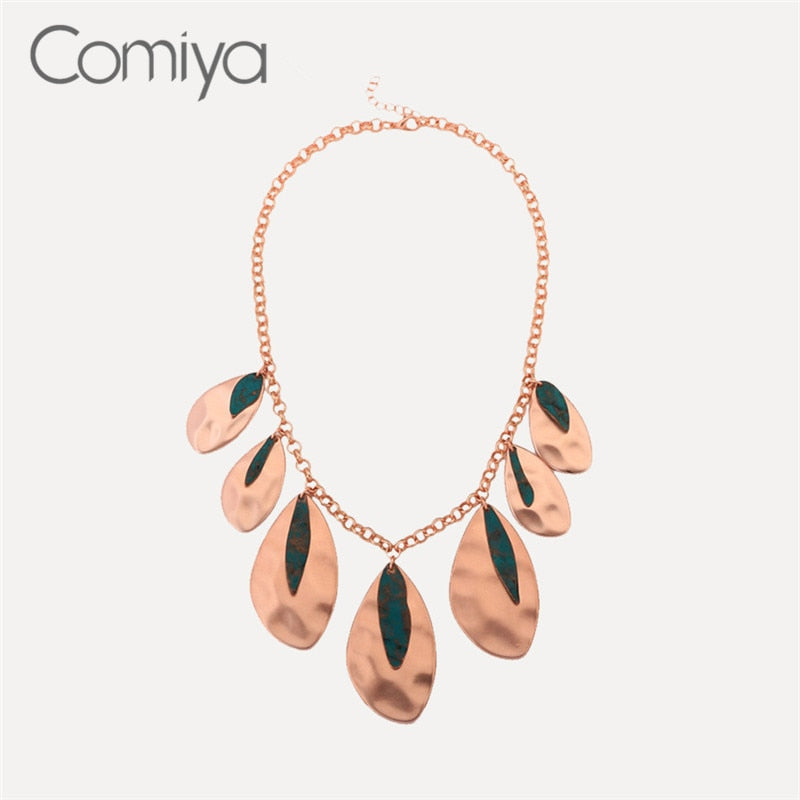 Comiya Ethnic Pendant Necklaces For Women Zinc Alloy Personality Gold Color Collier Femme Statement Big Necklace Aliexpress