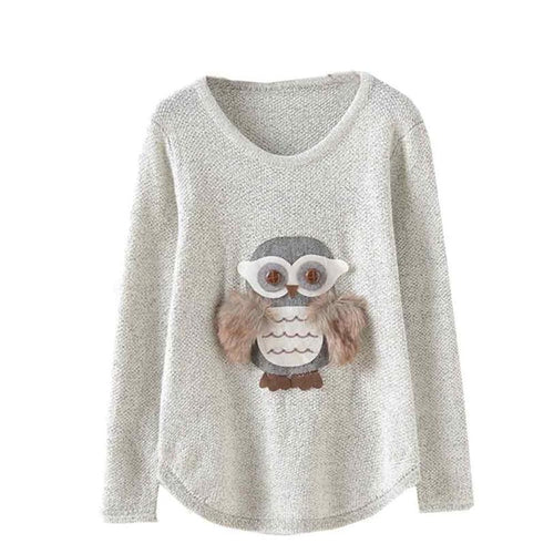 Free Ostrich Sweaters Warm Loose Women Long Sleeve Knit Sweater and Pullovers femme Winter Clothing New D30