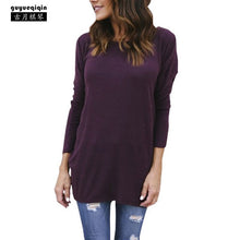 Guyueqiqin Fashion Backless Knitting Sweater Women Long Sleeve Irregular Female Pullovers Criss-Cross Solid Casual Sweaters 3XL