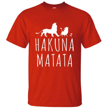 HAKUNA MATATA hombres camiseta 2019 verano 100% algodón de alta calidad hombres Camiseta Slim Fit Casual Anime camiseta el camisetas de Rey León
