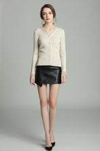 Ly Varey Lin Autumn V Neck Women Knitted Sweater Cardigan Coat Slim Black Lace Patchwork Single Breasted Cotton Female Outerwear