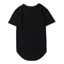 HZIJUE2017 Men's T-shirt summer Solid Color Curved Hem Long Line Camouflage Hip Hop Tshirt Elong Plain Kanye Tee Shirts Men Top