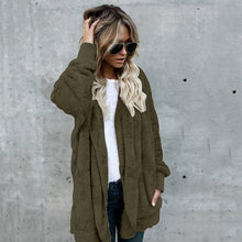 Harajuku Long Cardigan Women 2019 Spring Fashion Hooded Knit Sweater Women Jumper Outerwear Warm Fur Coat Pull Femme Hiver