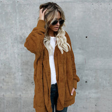 Harajuku Long Cardigan Women 2019 Spring Fashion Hooded Knit Sweater Women Jumper Outerwear Warm Fur Coat Pull Femme Hiver