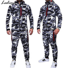 IceLion 2019 Spring Camouflage Hoodies Men Zipper Cardigan Hooded Sweatshirts Fashion Print Sportswear Men's Slim Fit Tracksuit