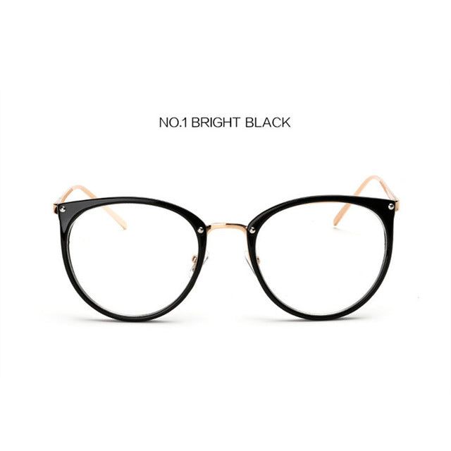 Oversized Cat Eye Glasses Frame Clear Lens Glasses