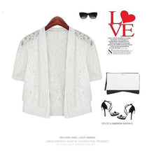 Lace Women Summer Plus Size M~5XL 2018 Fashion Casual Office Beach Wrap Coat Hollow Out Short-sleeve Short Small Shawl Cardigan