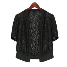 Lace Women Summer Plus Size M~5XL 2018 Fashion Casual Office Beach Wrap Coat Hollow Out Short-sleeve Short Small Shawl Cardigan