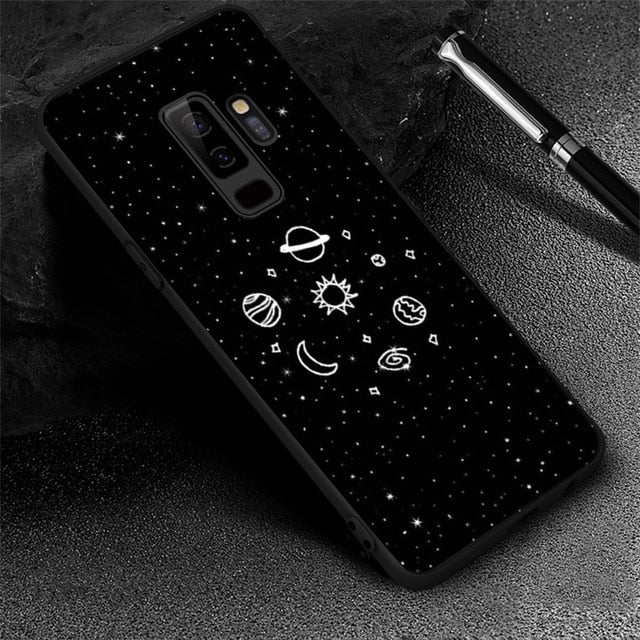 Matte Przypadku Telefon Dla Samsung Galaxy S9 J3 J5 2017 A3 A5 A7 J7 2016 A8 2018 J2 Pro Uwaga 8 S6 S7 S8 Plus Krawędzi Wzór Okładka Shell