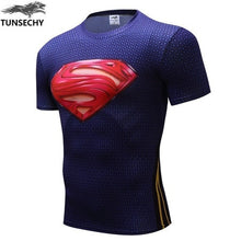 Nueva camiseta de compresión 2019 Superman Capitán América Punisher Iron man 3D estampado camiseta superhéroe Crossfit Hombres estilo camiseta