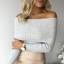Off Shoulder Knitted Sweater Women 2016 Winter Slim Oversized Sweaters And Pullovers Autumn Pink Jumper Pull Femme A16223