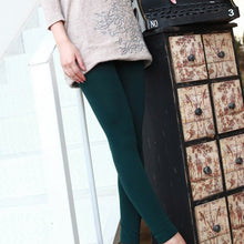 Solid Color Women's Stretch Thicken Leggings Warm Skinny Pants Footless