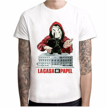 T camisa De los hombres diseño divertido La Casa De Papel T camisa dinero robo camisetas serie De TV camisetas hombres manga corta camiseta de Casa de papel