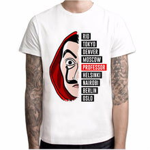 T camisa De los hombres diseño divertido La Casa De Papel T camisa dinero robo camisetas serie De TV camisetas hombres manga corta camiseta de Casa de papel